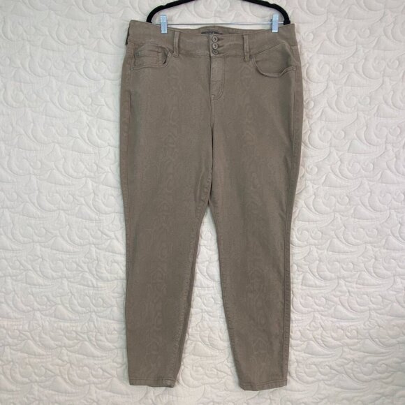 Torrid Jeggings Snakeskin Beige Size 20 Regular - Picture 1 of 11